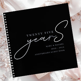 25th Silver Wedding Anniversary Guest Book Notitieboek