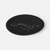 25th Silver Wedding Anniversary Paper Plate Papieren Bordje (Gekanteld)