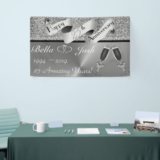 25th Silver Wedding Happy Jubileum Banner (Beurs)