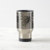 25th Silver Wedding Jubileum 3D Heart Emblem Reisbeker (Center)