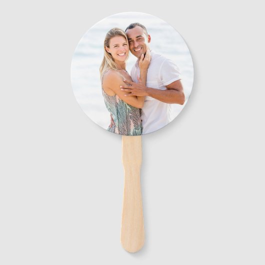 25th Silver Wedding Jubileum Bloemen Rozen Foto Handwaaier (Achterkant)