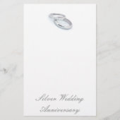 25th Silver Wedding Jubileum Briefpapier (Voorkant)