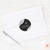 25th Silver Wedding Jubileum Dank u Ronde Sticker (Envelop)