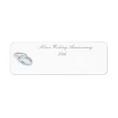25th Silver Wedding Jubileum Etiket (Voorkant)
