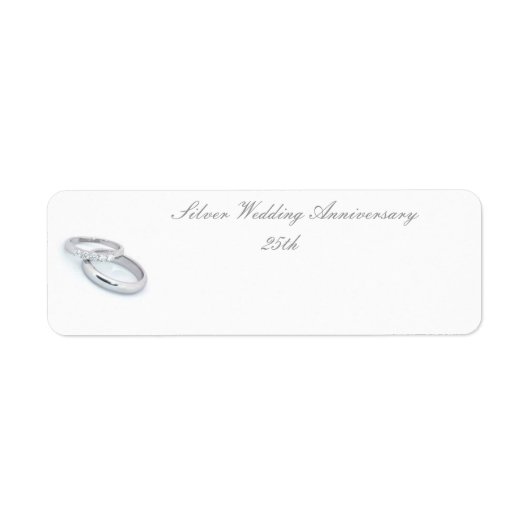 25th Silver Wedding Jubileum Etiket (Voorkant)