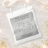25th Silver Wedding Jubileum Favor Bag Bedankzakje (Geknipt)