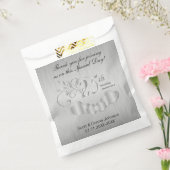 25th Silver Wedding Jubileum Favor Bag Bedankzakje (Gezegeld)