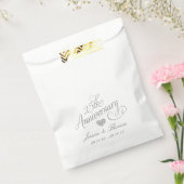 25th Silver Wedding Jubileum Favor Bag Bedankzakje (Gezegeld)