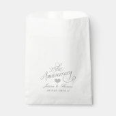 25th Silver Wedding Jubileum Favor Bag Bedankzakje (Voorkant)