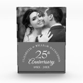25th Silver Wedding Jubileum Foto Elegant (Voorkant)