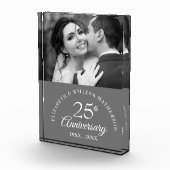 25th Silver Wedding Jubileum Foto Elegant (Rechts)