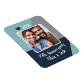25th Silver Wedding Jubileum Foto Keepsake Magneet (Rechterzijde)