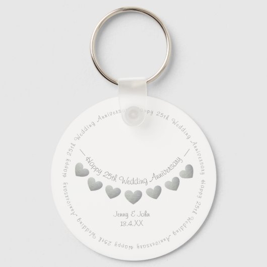 25th Silver Wedding Jubileum gift Zeer belangrijke Sleutelhanger (Voorkant)