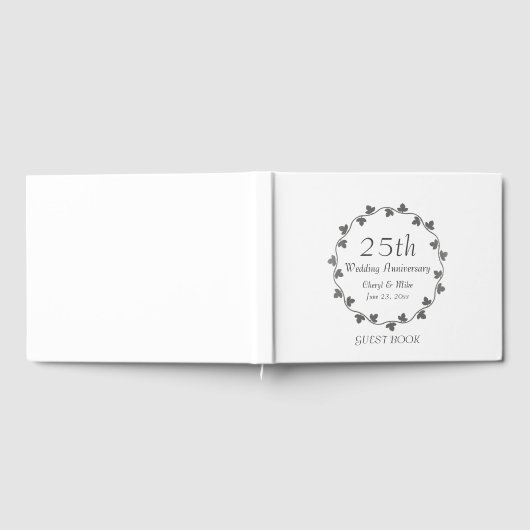 25th Silver Wedding Jubileum Ivy Krans Gastenboek (Volledig)