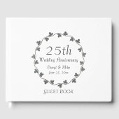 25th Silver Wedding Jubileum Ivy Krans Gastenboek (Voorkant)