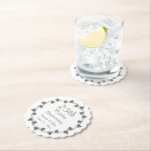 25th Silver Wedding Jubileum Ivy Krans Kartonnen Onderzetters (Insitu)