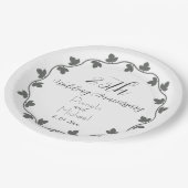 25th Silver Wedding Jubileum Ivy Krans Papieren Bordje (Gekanteld)