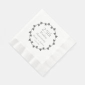 25th Silver Wedding Jubileum Ivy Krans Servet (Hoek)