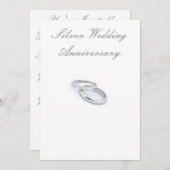 25th Silver Wedding Jubileum Kaart (Voorkant / Achterkant)