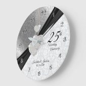 25th Silver Wedding Jubileum Keepslag Grote Klok (Hoek)