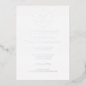 25th Silver Wedding Jubileum Luxe Elegant Folie Uitnodiging (Voorkant)