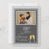 25th Silver Wedding Jubileum met Foto Kaart (Voorkant)