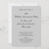 25th Silver Wedding Jubileum Party Kaart (Achterkant)