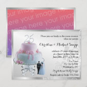 25th Silver Wedding Jubileum Party Kaart (Voorkant / Achterkant)