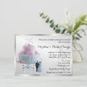 25th Silver Wedding Jubileum Party Kaart (Staand voorkant)