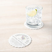 25th Silver Wedding Jubileum Party Kartonnen Onderzetters (Insitu)