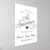 25th Silver Wedding Jubileum Real Folie Afdrukken (Laagn)