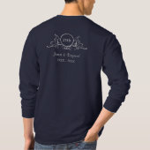 25th Silver Wedding Jubileum Scroll - Terug Uitzic T-shirt (Achterkant)