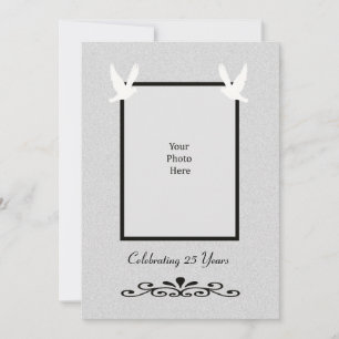 25th Silver Wedding Jubileum Uitnodiging