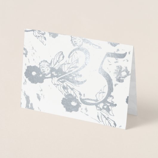 25th Silver Wedding Jubileum Uitnodiging (Voorkant)