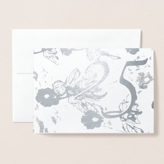 25th Silver Wedding Jubileum Uitnodiging (Voorkant met envelop)