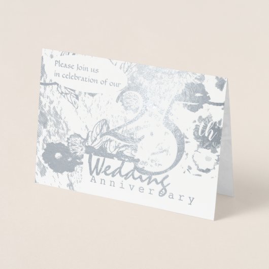 25th Silver Wedding Jubileum Uitnodiging (Voorkant)