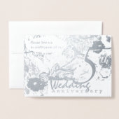 25th Silver Wedding Jubileum Uitnodiging (Voorkant met envelop)