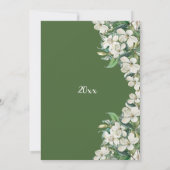 25th Silver Wedding Jubileum White Floral Kaart (Achterkant)