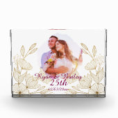 25th Spring Flowers Wedding Anniversary Design Fotoblokken (Voorkant)