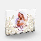 25th Spring Flowers Wedding Anniversary Design Fotoblokken (Links)