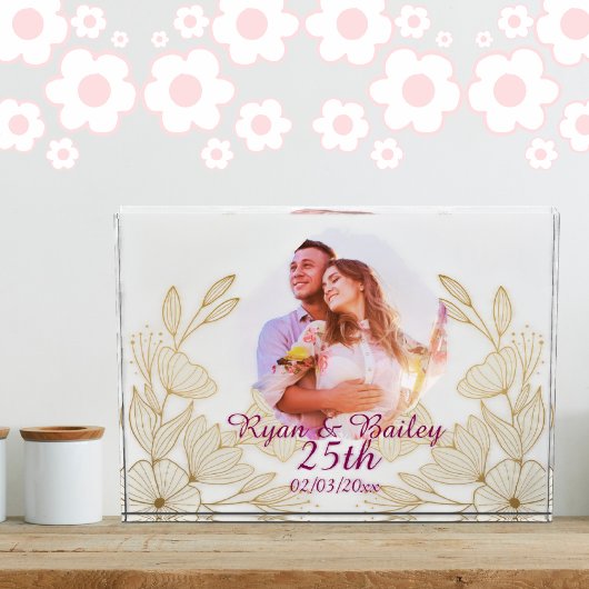 25th Spring Flowers Wedding Anniversary Design Fotoblokken
