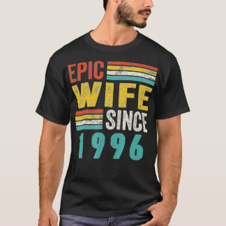 25th Wedding Anniversary 25 Years Epic Wife Since  T-shirt