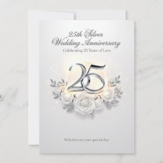 25th Wedding Anniversary Card – Celebrating 25 Yea Feestdagenkaart