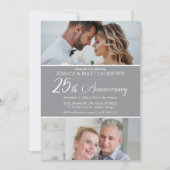 25th Wedding Anniversary Celebration Then and Now  Kaart (Voorkant)