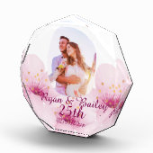 25th Wedding Anniversary Cherry Blossom Design Fotoblokken (Rechts)