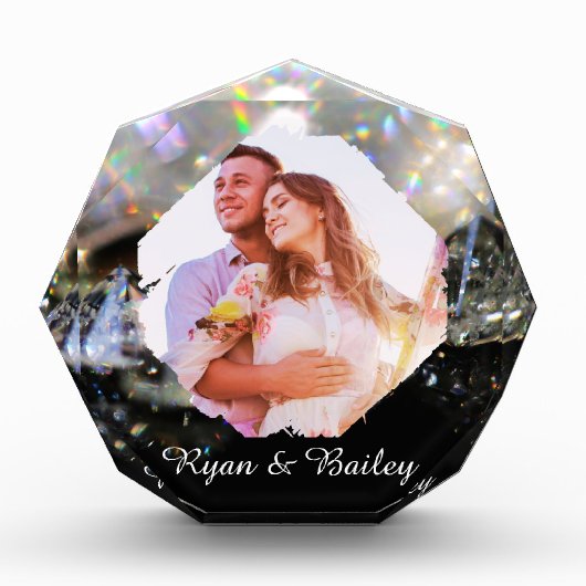 25th Wedding Anniversary Elegant Diamond Design Fotoblokken (Voorkant)