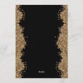 25th Wedding Anniversary Gold Faux Glitter  Kaart (Achterkant)