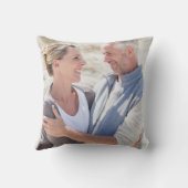 25th Wedding Anniversary Greenery Floral Photo Kussen (Achterkant)