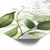 25th Wedding Anniversary Greenery Welcome Sign Poster (Hoek)