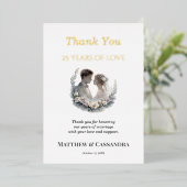 25th Wedding Anniversary Heirloom Celebration Folie Feestdagenkaart (Staand Voorkant)